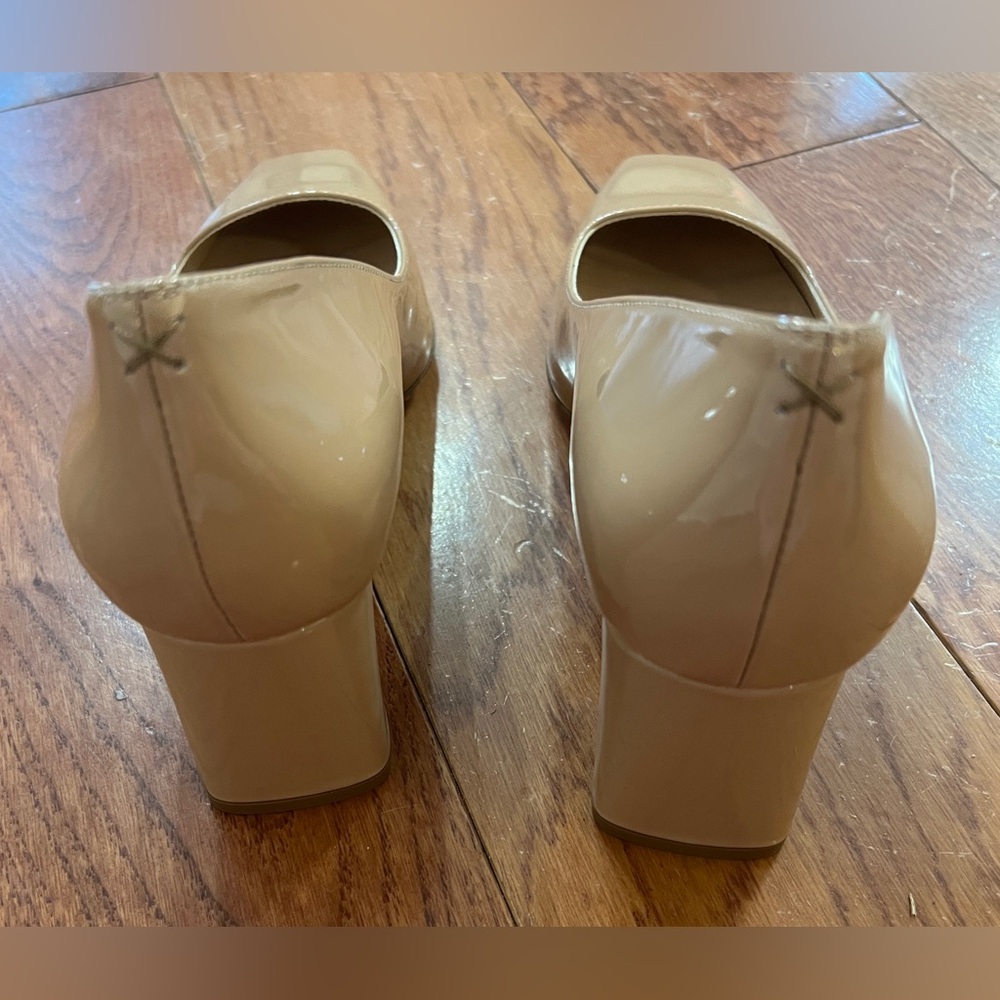 Inez Frida Tan Patent Block Heel Pumps NWOT NWOB - Picture 10 of 15